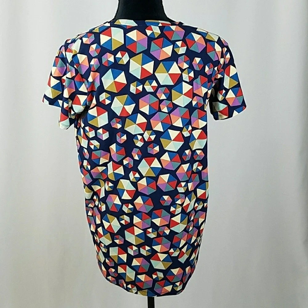 Lularoe women 14 classic T short sleeve Hi-Low retro festival relax corpcore‎